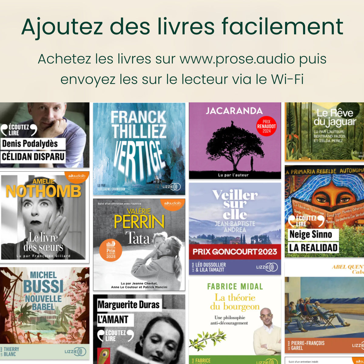 Prose : le lecteur de livres audio