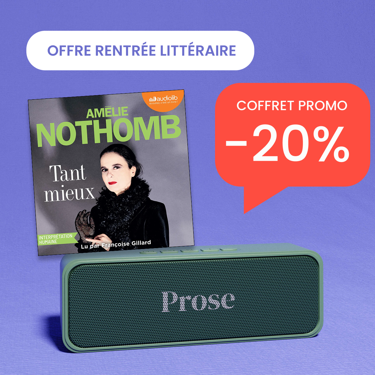 Prose – Édition spéciale Amélie Nothomb (livre audio inclus)
